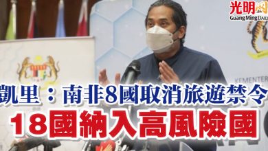 Photo of 凱里：南非8國取消旅遊禁令 18國納入高風險國