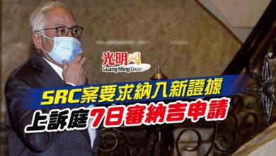 Photo of SRC案要求納入新證據 上訴庭7日審納吉申請