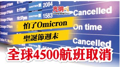 Photo of 怕了Omicron 全球4500航班取消