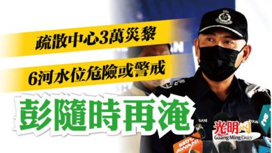 Photo of 6河水位危險或警戒 彭隨時再淹