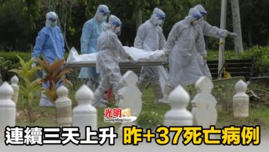 Photo of 連續三天上升 昨+37死亡病例