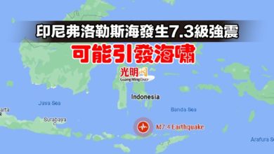 Photo of 印尼弗洛勒斯海發生7.3級強震 可能引發海嘯