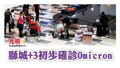 Photo of 獅城+3初步確診Omicron