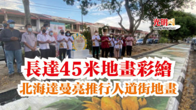 Photo of 長達45米地畫彩繪 北海達曼亮推行人道街地畫