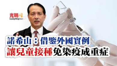 Photo of 諾希山：借鑒外國實例  讓兒童接種免染疫成重症