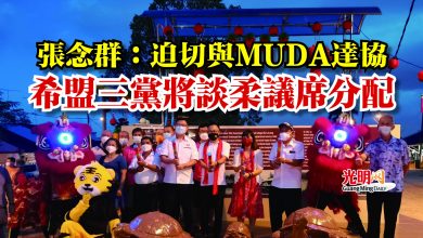 Photo of 張念群：迫切與MUDA達協  希盟三黨將談柔議席分配