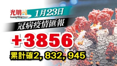 Photo of 【每日疫情匯報】+3856確診 降至3字頭