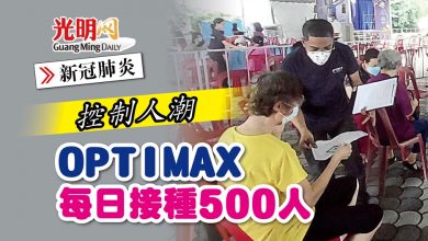 Photo of 【新冠肺炎】控制人潮 OPTIMAX每日接種500人