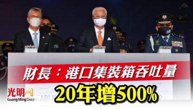 Photo of 財長：港口集裝箱吞吐量 20年增500%