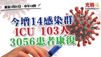 Photo of 今增14感染群 ICU 103人 3056患者康復