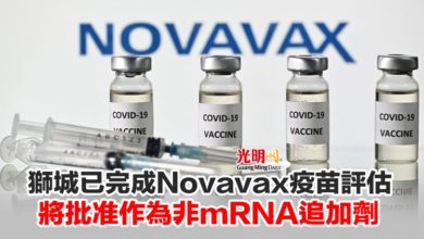 Photo of 獅城已完成Novavax疫苗評估 將批准作為非mRNA追加劑