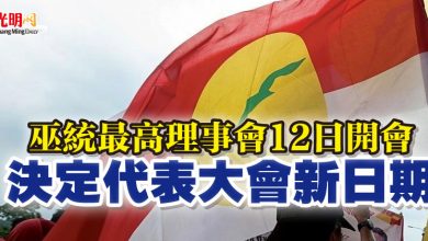 Photo of 巫統最高理事會12日開會  決定代表大會新日期