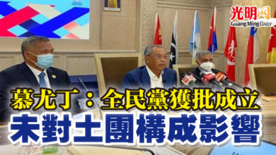 Photo of 慕尤丁：全民黨獲批成立 未對土團構成影響