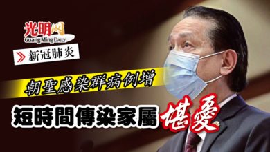 Photo of 【新冠肺炎】朝聖感染群病例增 短時間傳染家屬堪憂