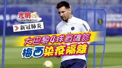 Photo of 【新冠肺炎】大巴黎4球員確診 梅西染疫隔離