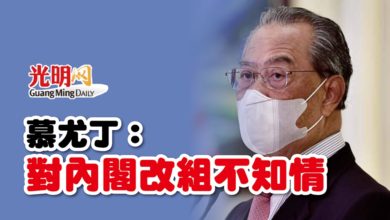 Photo of 慕尤丁：對內閣改組不知情