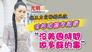 Photo of 捲王力宏離婚風波 徐若瑄諷李靚蕾 “沒美國時間做多餘的事”
