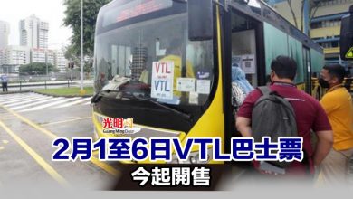Photo of 2月1至6日VTL巴士票 今起開售