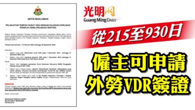 Photo of 從215至930日 僱主可申請外勞VDR簽證