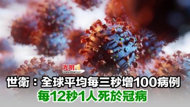 Photo of 世衛：全球平均每三秒增100病例 每12秒1人死於冠病