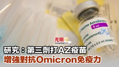 Photo of 研究：第三劑打AZ疫苗 增強對抗Omicron免疫力