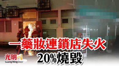 Photo of 一藥妝連鎖店失火 20%燒毀