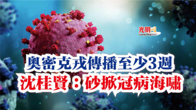 Photo of 奧密克戎傳播至少3週  沈桂賢：砂掀冠病海嘯