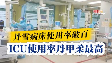 Photo of 丹雪病床使用率破百  ICU使用率丹甲柔最高