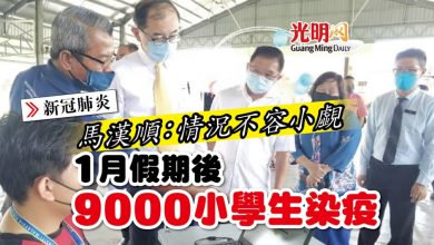 Photo of 【新冠肺炎】馬漢順：情況不容小覷 1月假期後9000小學生染疫