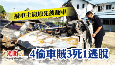 Photo of 被車主窮追先後翻車 4偷車賊3死1逃脫