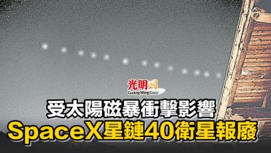 Photo of 受太陽磁暴衝擊影響 SpaceX星鏈40衛星報廢