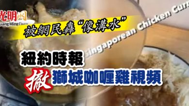 Photo of 被網民轟“像溝水” 紐時撤獅城咖喱雞視頻