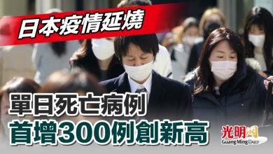Photo of 日本疫情延燒 單日死亡病例首增300例創新高