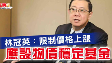 Photo of 林冠英：限制價格上漲    應設物價穩定基金