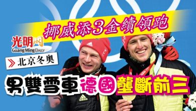 Photo of 【北京冬奧】挪威添3金續領跑 男雙雪車德國壟斷前三