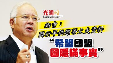 Photo of 納吉：國行早供潔蒂丈夫資料 “希盟國盟圖隱瞞事實”