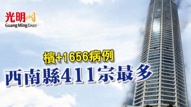 Photo of 檳+1656病例 西南縣411宗最多