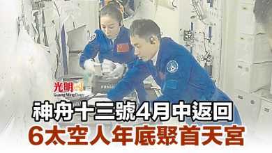 Photo of 神舟十三號4月中返回 6太空人年底聚首天宮