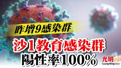Photo of 昨增9感染群  沙1教育感染群陽性率100%