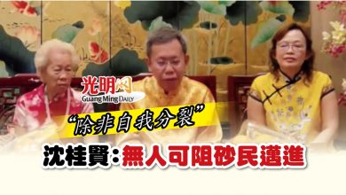 Photo of “除非自我分裂” 沈桂賢：無人可阻砂民邁進