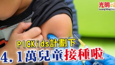 Photo of PICKids計劃下 4.1萬兒童接種啦