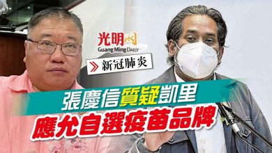 Photo of 【新冠肺炎】張慶信質疑凱里 應允自選疫苗品牌