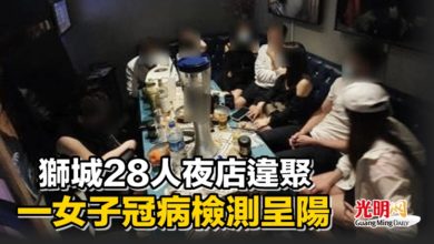 Photo of 獅城28人夜店違聚 一女子冠病檢測呈陽