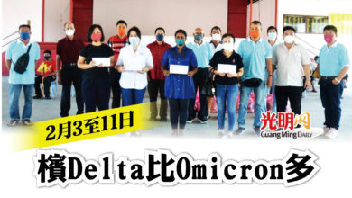 Photo of 2月3至11日 檳Delta比Omicron多