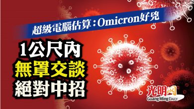 Photo of 超級電腦估算：Omicron好兇 1公尺內無罩交談絕對中招