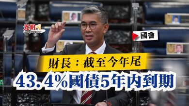 Photo of 【國會】財長：截至今年尾  43.4%國債5年內到期