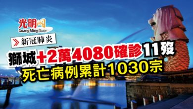 Photo of 【新冠肺炎】獅城+2萬4080確診11歿 死亡病例累計1030宗