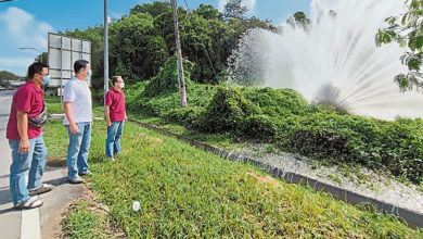 Photo of 水管破水柱高射似噴泉 影響馬口部分地區水供