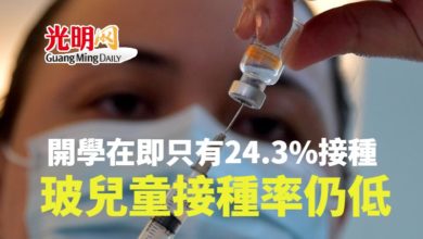 Photo of 開學在即只有24.3%接種 玻兒童接種率仍低