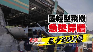 Photo of 墨輕型飛機急墜穿牆 至少2死3傷